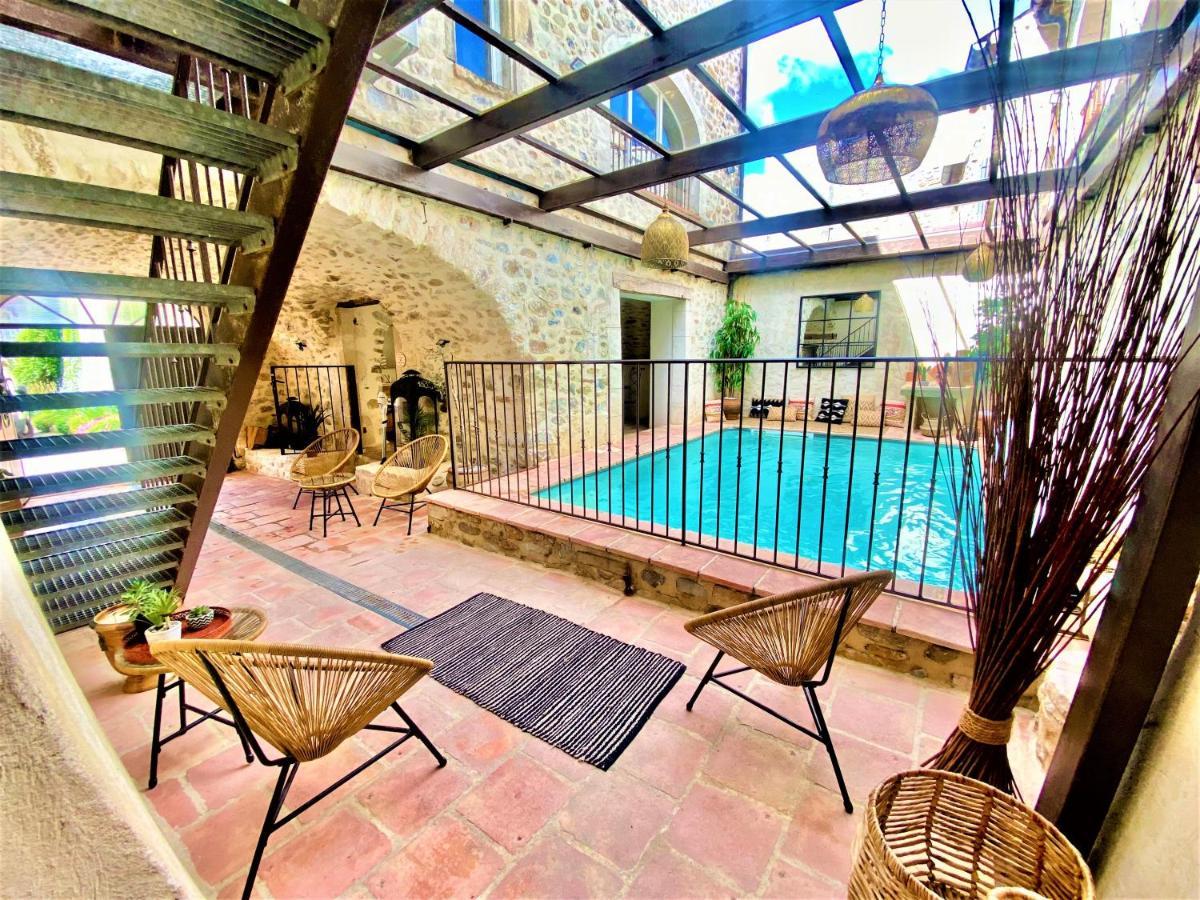 Gite De Groupe 9Ch Ou 3 Gites Independants De 3Ch - Patio Et Piscine Interieure Chauffee Toute L'Annee Vallon-Pont-d'Arc Exterior photo