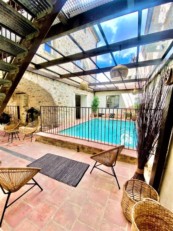 Gite De Groupe 9Ch Ou 3 Gites Independants De 3Ch - Patio Et Piscine Interieure Chauffee Toute L'Annee Vallon-Pont-d'Arc Exterior photo